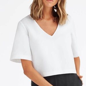 Vetta White Cropped Blouse